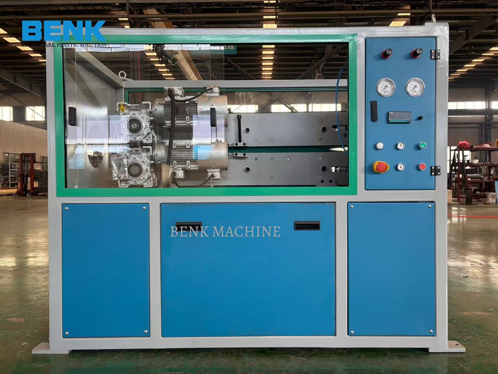 The TPE extrusion haul-off machine by Benk Machinery is designed for precise traction and smooth profile output.